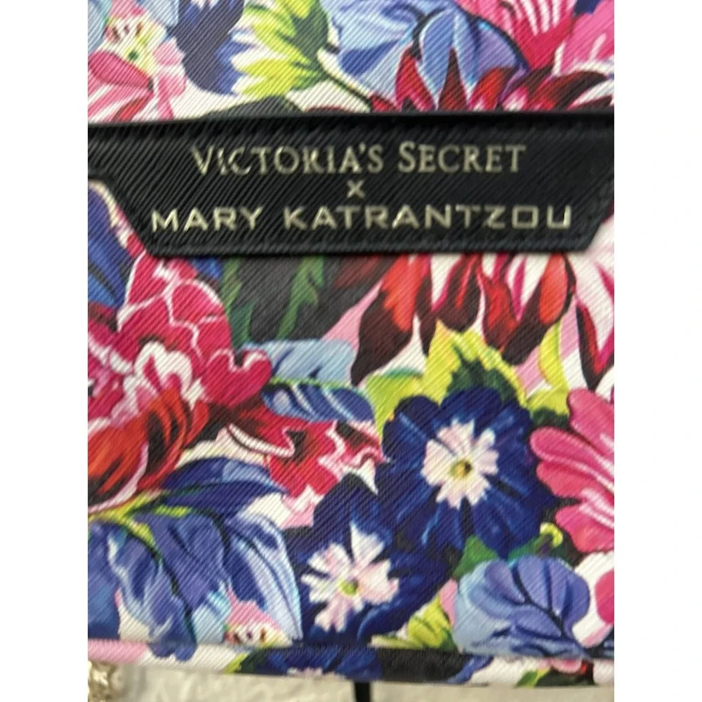 Victorias Secret x Mary Katrantzou Floral Stripe Mini Backpack Pink Multi Gold